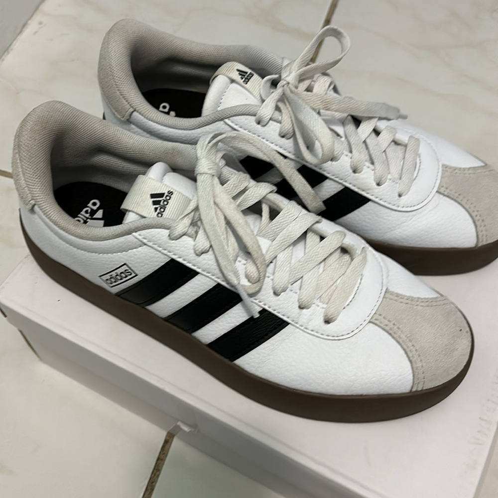 adidas White and Black Athletic Shoes